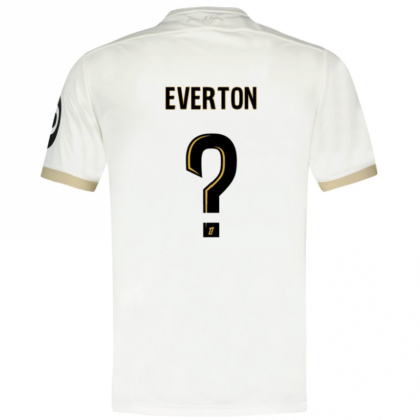 Enfant Football Maillot Everton #0 Blanc Doré Tenues Extérieur 2024/25