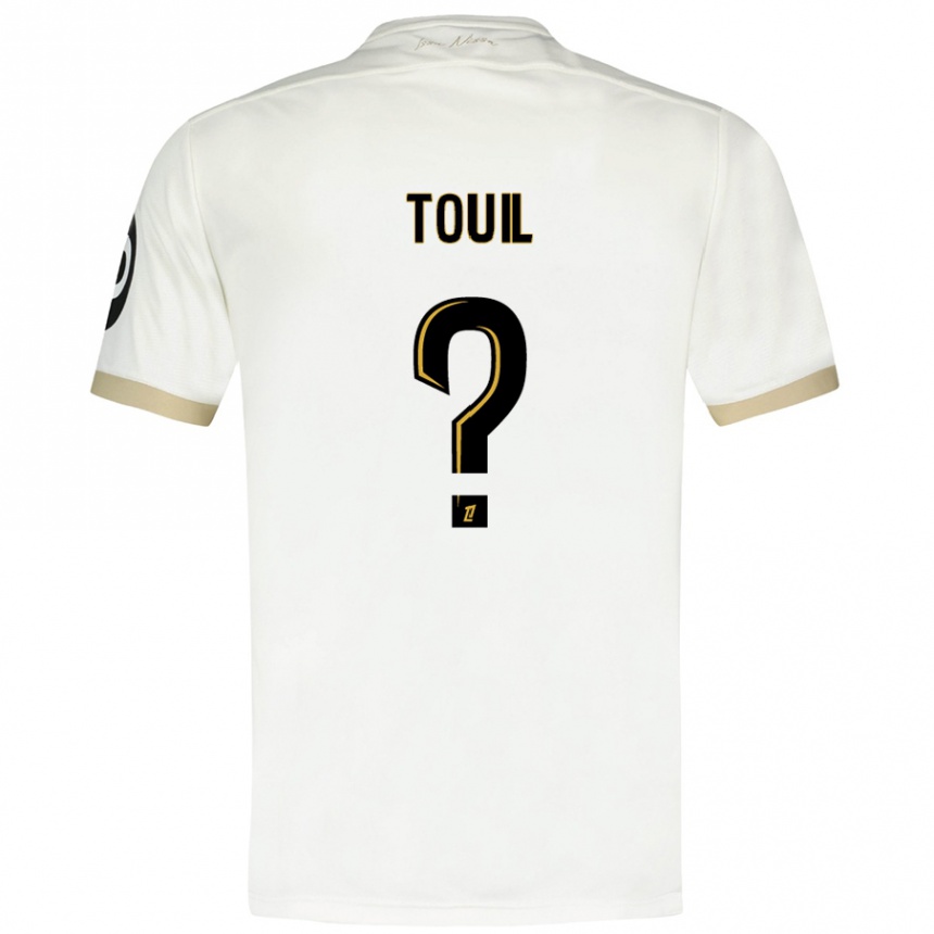 Enfant Football Maillot Yanis Touil #0 Blanc Doré Tenues Extérieur 2024/25