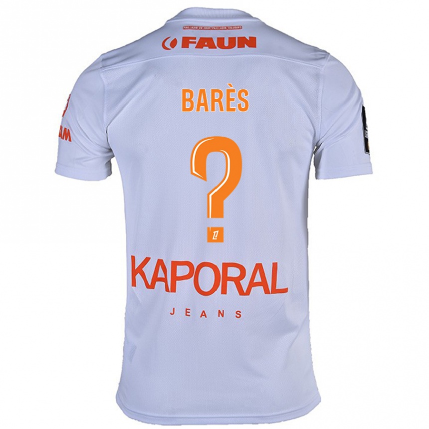 Enfant Football Maillot Gabriel Barès #0 Blanc Tenues Extérieur 2024/25