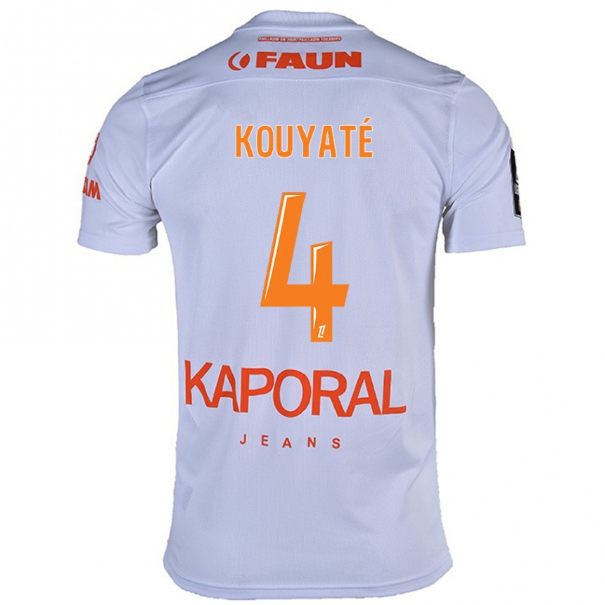 Enfant Football Maillot Kiki Kouyaté #4 Blanc Tenues Extérieur 2024/25