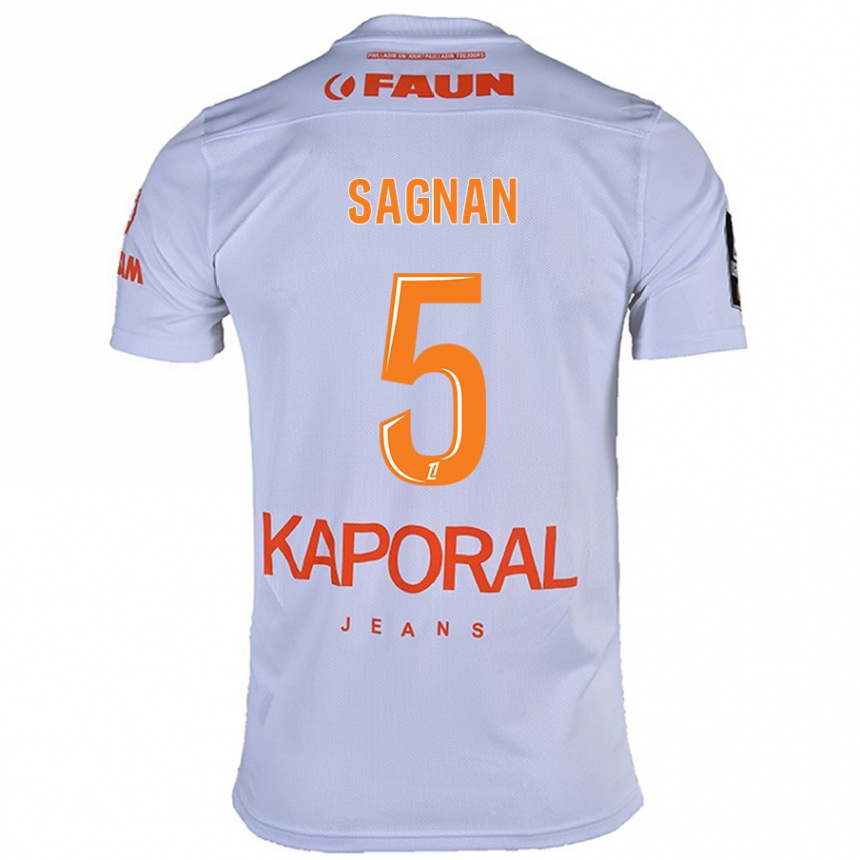 Enfant Football Maillot Modibo Sagnan #5 Blanc Tenues Extérieur 2024/25