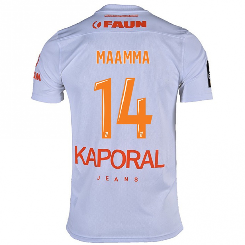 Enfant Football Maillot Othmane Maamma #14 Blanc Tenues Extérieur 2024/25