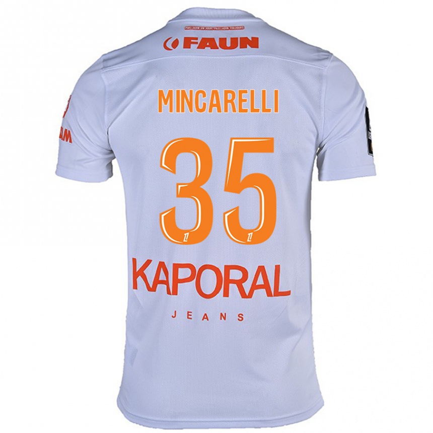 Enfant Football Maillot Lucas Mincarelli #35 Blanc Tenues Extérieur 2024/25