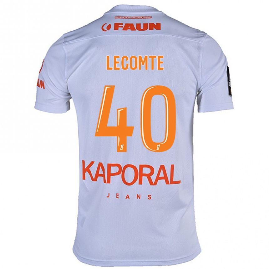 Enfant Football Maillot Benjamin Lecomte #40 Blanc Tenues Extérieur 2024/25