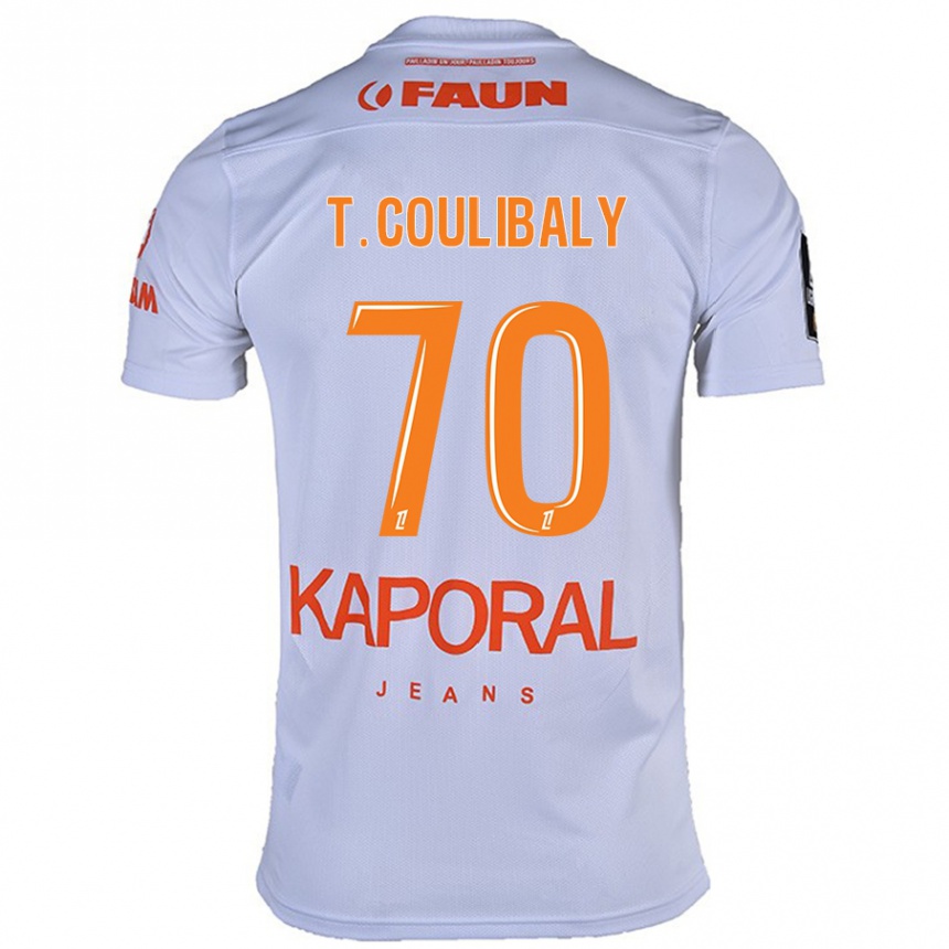 Enfant Football Maillot Tanguy Coulibaly #70 Blanc Tenues Extérieur 2024/25