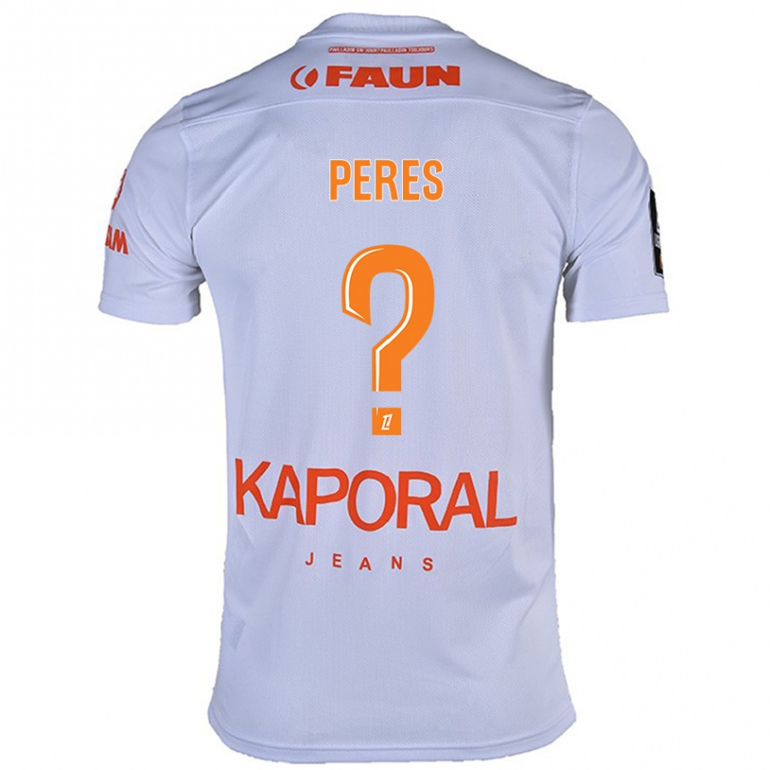 Enfant Football Maillot Jules Peres #0 Blanc Tenues Extérieur 2024/25