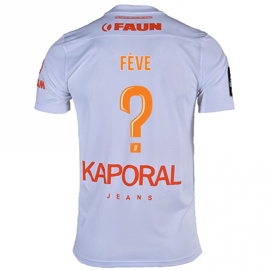 Enfant Football Maillot Lino Fève #0 Blanc Tenues Extérieur 2024/25