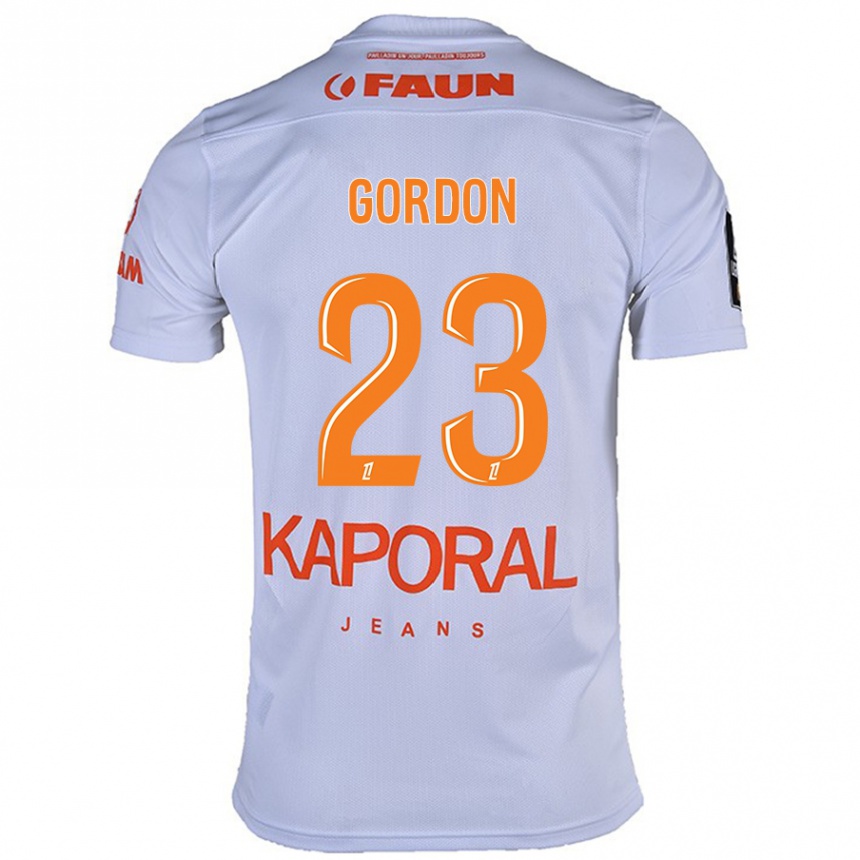 Enfant Football Maillot Sh'nia Gordon #23 Blanc Tenues Extérieur 2024/25