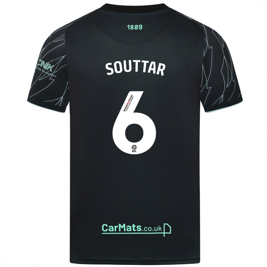 Enfant Football Maillot Harry Souttar #6 Noir Vert Tenues Extérieur 2024/25