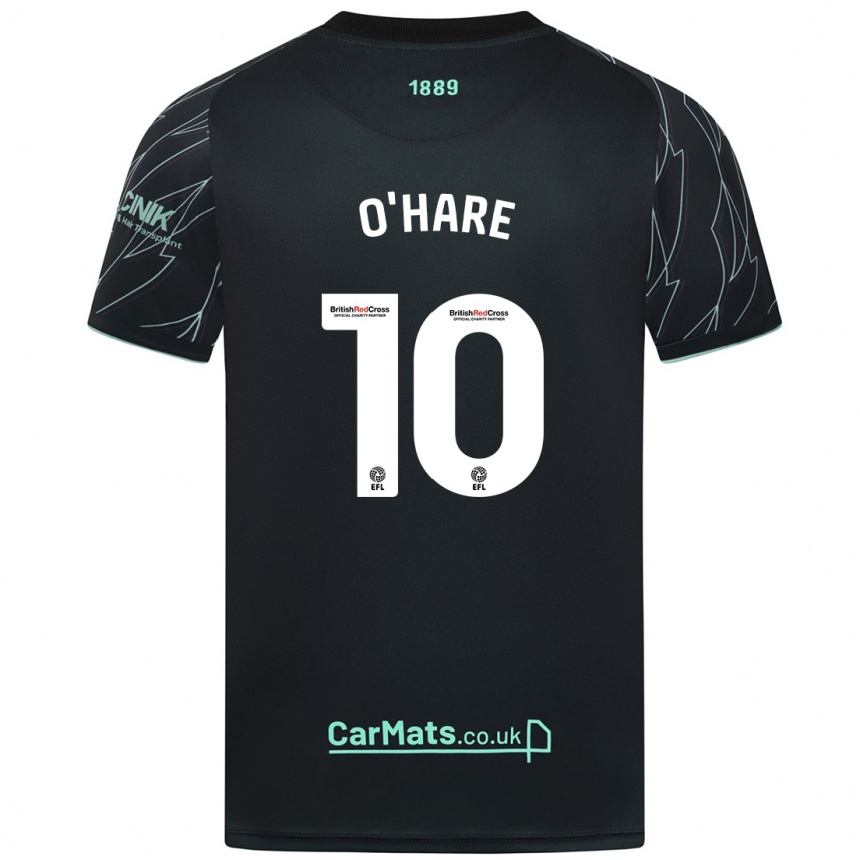 Enfant Football Maillot Callum O'hare #10 Noir Vert Tenues Extérieur 2024/25