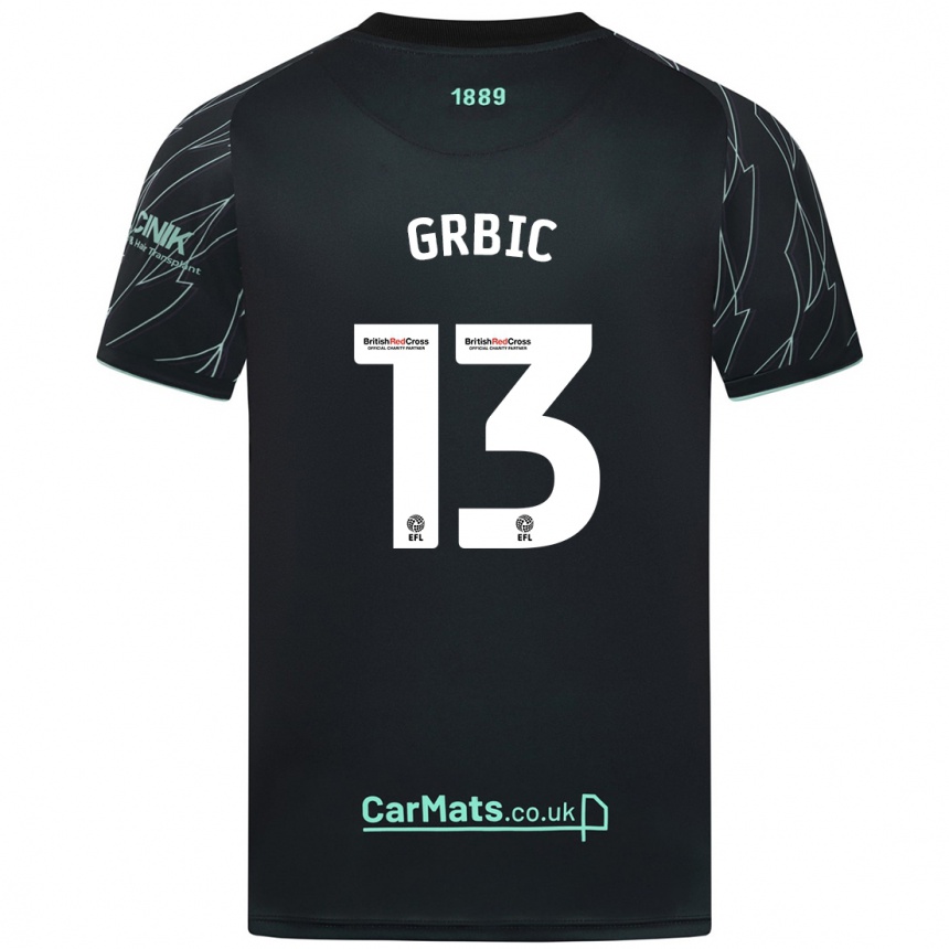 Enfant Football Maillot Ivo Grbic #13 Noir Vert Tenues Extérieur 2024/25