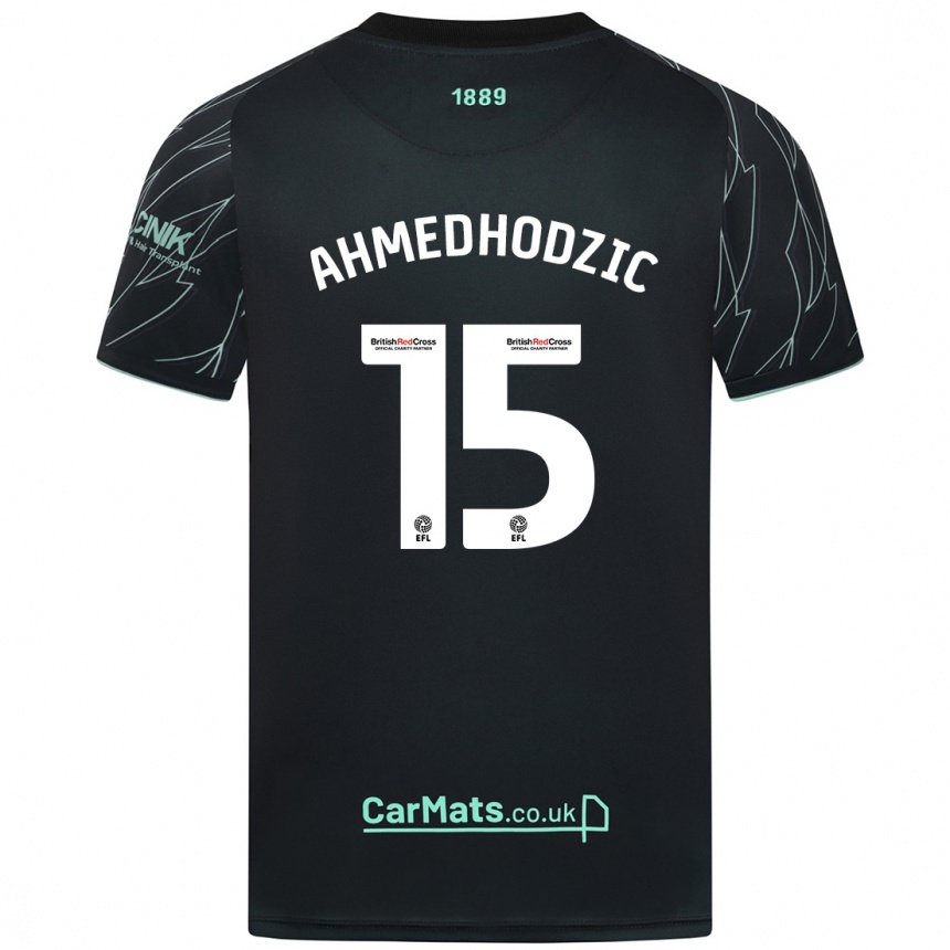 Enfant Football Maillot Anel Ahmedhodzic #15 Noir Vert Tenues Extérieur 2024/25