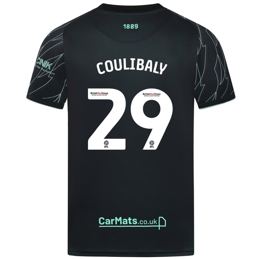 Enfant Football Maillot Ismaila Coulibaly #29 Noir Vert Tenues Extérieur 2024/25