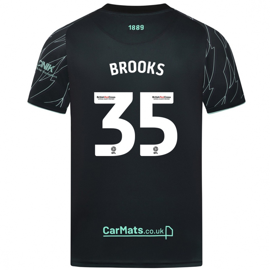 Enfant Football Maillot Andre Brooks #35 Noir Vert Tenues Extérieur 2024/25