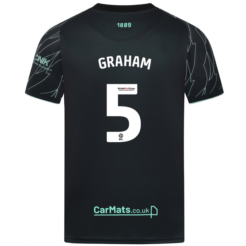 Enfant Football Maillot Molly Graham #5 Noir Vert Tenues Extérieur 2024/25