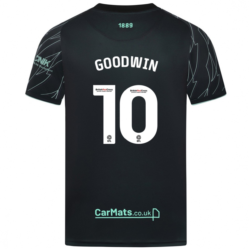 Enfant Football Maillot Isobel Goodwin #10 Noir Vert Tenues Extérieur 2024/25