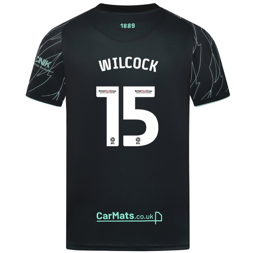 Enfant Football Maillot Tamara Wilcock #15 Noir Vert Tenues Extérieur 2024/25