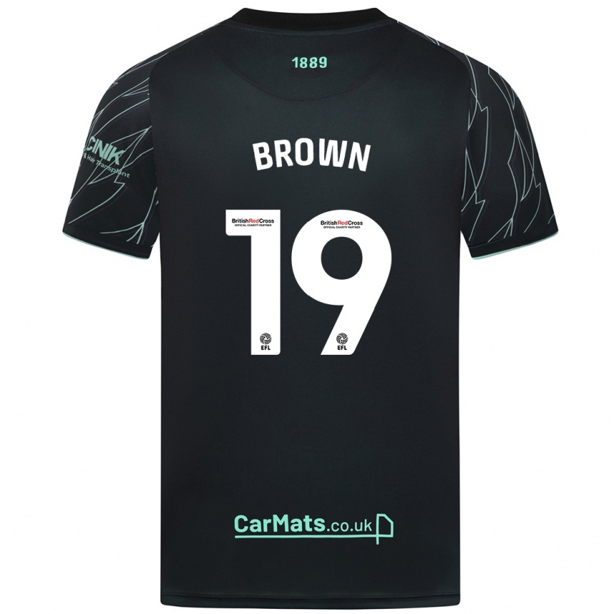 Enfant Football Maillot Alanta Brown #19 Noir Vert Tenues Extérieur 2024/25