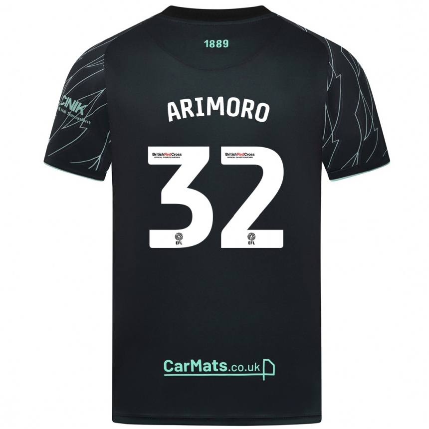 Enfant Football Maillot Juliet Khinde Adebowale-Arimoro #32 Noir Vert Tenues Extérieur 2024/25