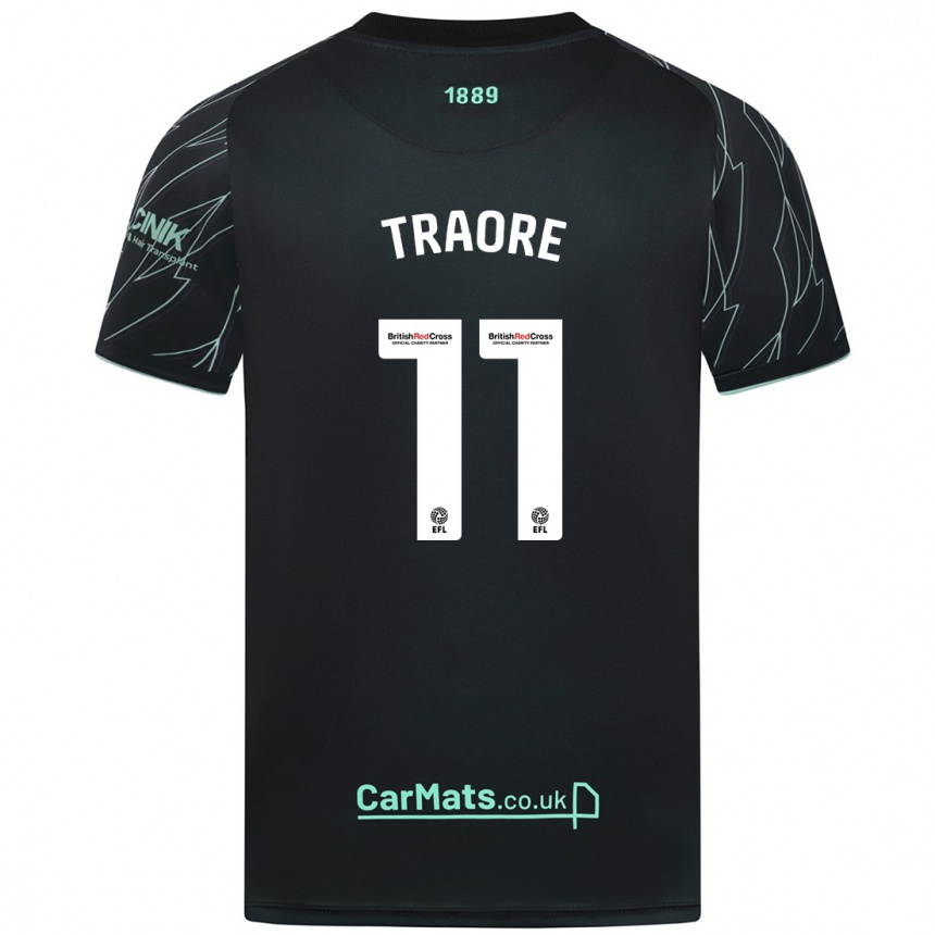 Enfant Football Maillot Bénie Traoré #11 Noir Vert Tenues Extérieur 2024/25