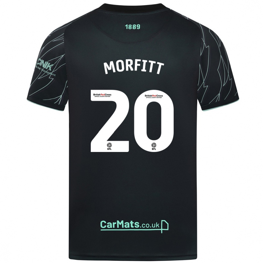 Enfant Football Maillot Izzy Morfitt #20 Noir Vert Tenues Extérieur 2024/25