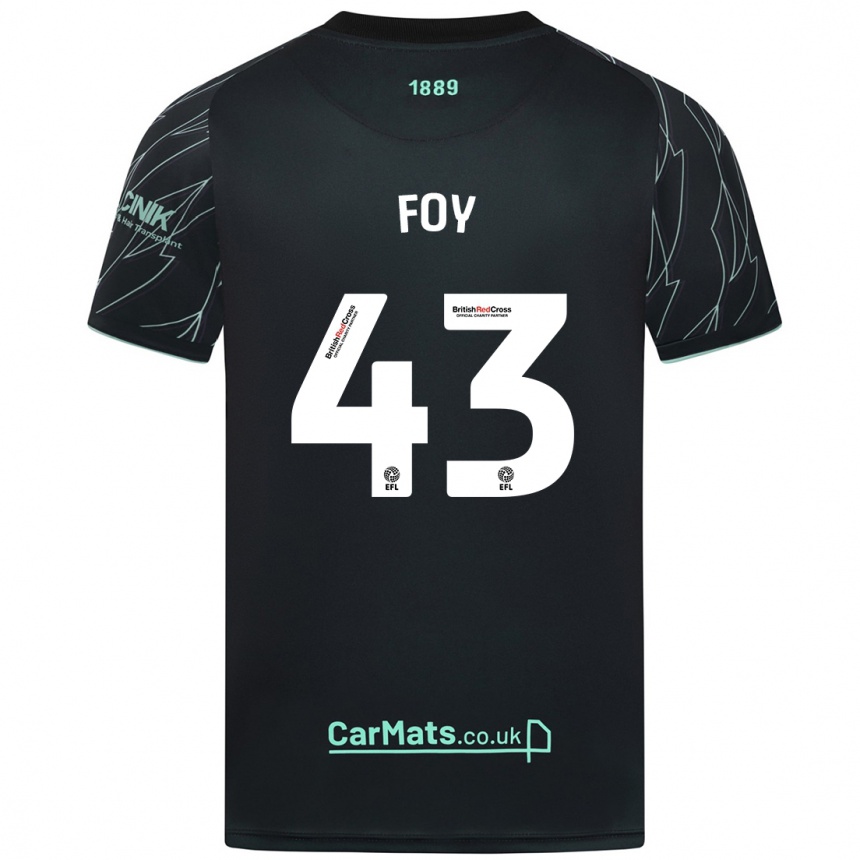 Enfant Football Maillot Gus Foy #43 Noir Vert Tenues Extérieur 2024/25