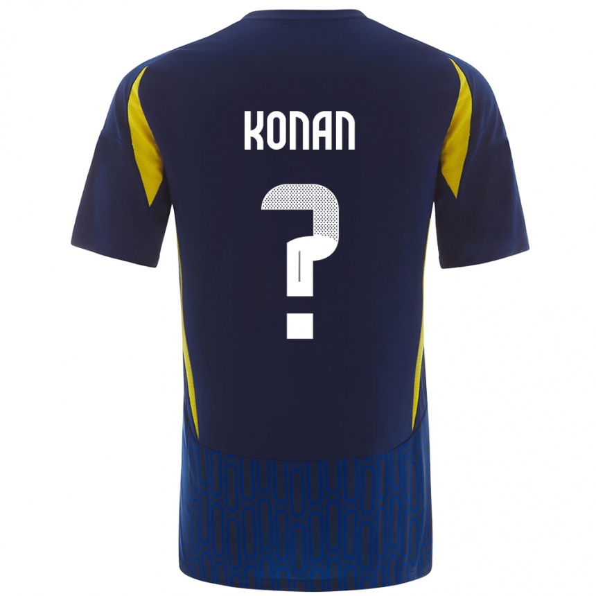 Enfant Football Maillot Ghislain Konan #0 Bleu Jaune Tenues Extérieur 2024/25