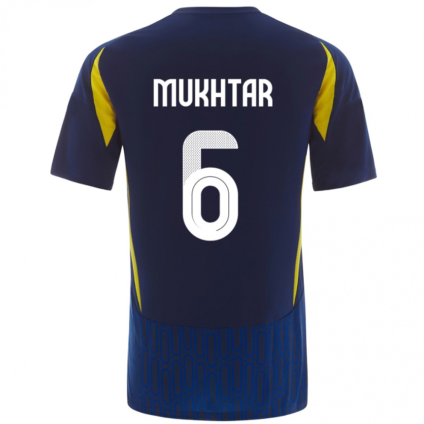 Enfant Football Maillot Mukhtar Ali #6 Bleu Jaune Tenues Extérieur 2024/25