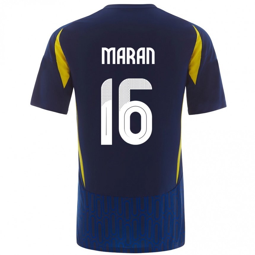 Enfant Football Maillot Mohammed Maran #16 Bleu Jaune Tenues Extérieur 2024/25