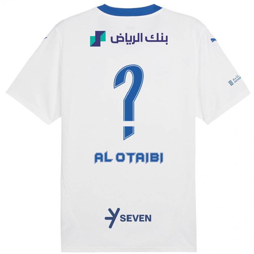 Enfant Football Maillot Majd Al-Otaibi #0 Blanc Bleu Tenues Extérieur 2024/25