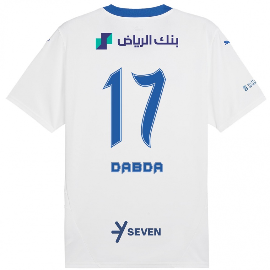 Enfant Football Maillot Claudia Dabda #17 Blanc Bleu Tenues Extérieur 2024/25