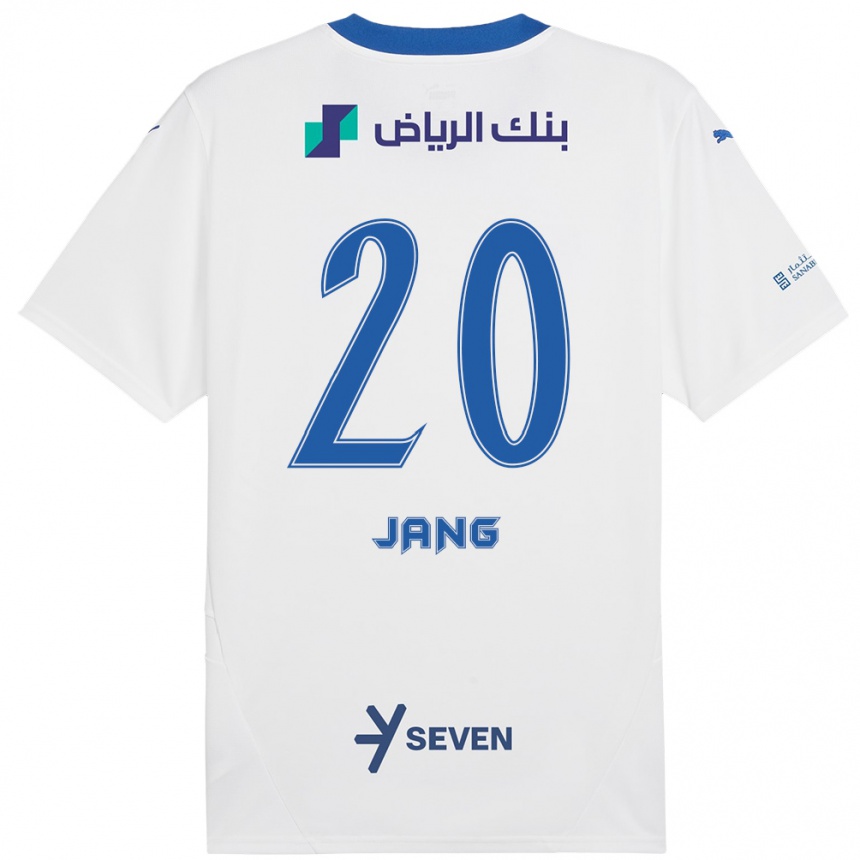 Enfant Football Maillot Hyun-Soo Jang #20 Blanc Bleu Tenues Extérieur 2024/25