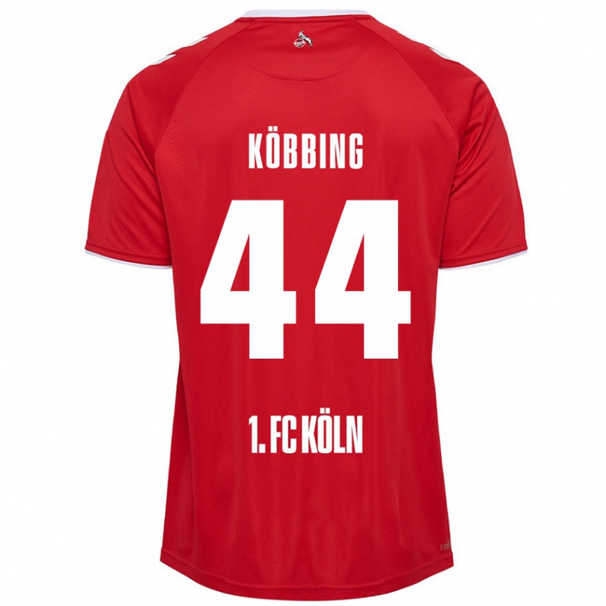 Enfant Football Maillot Matthias Köbbing #44 Rouge Blanc Tenues Extérieur 2024/25