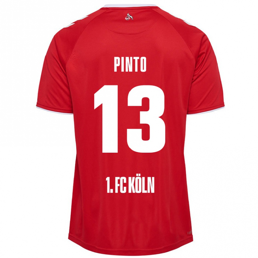 Enfant Football Maillot João Pinto #13 Rouge Blanc Tenues Extérieur 2024/25