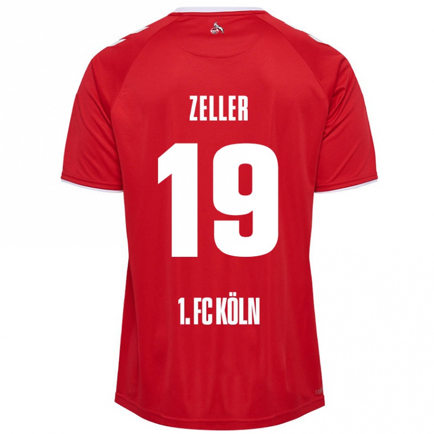 Enfant Football Maillot Dóra Zeller #19 Rouge Blanc Tenues Extérieur 2024/25