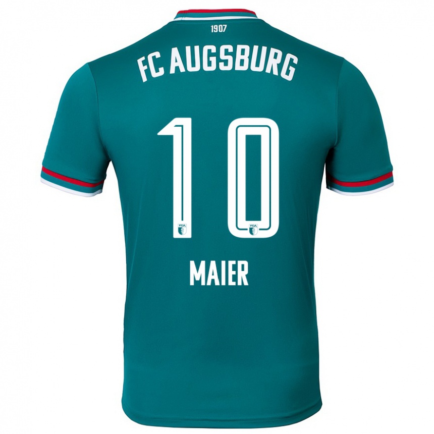 Enfant Football Maillot Arne Maier #10 Vert Foncé Tenues Extérieur 2024/25