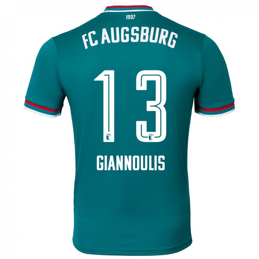 Enfant Football Maillot Dimitrios Giannoulis #13 Vert Foncé Tenues Extérieur 2024/25