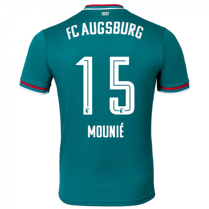 Enfant Football Maillot Steve Mounié #15 Vert Foncé Tenues Extérieur 2024/25