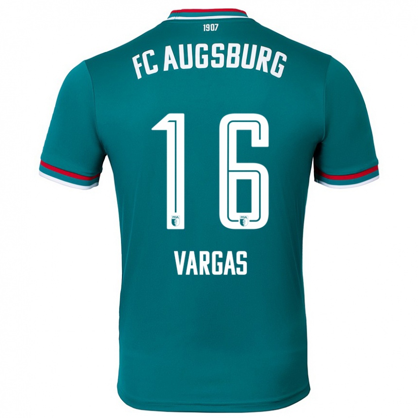 Enfant Football Maillot Rubén Vargas #16 Vert Foncé Tenues Extérieur 2024/25