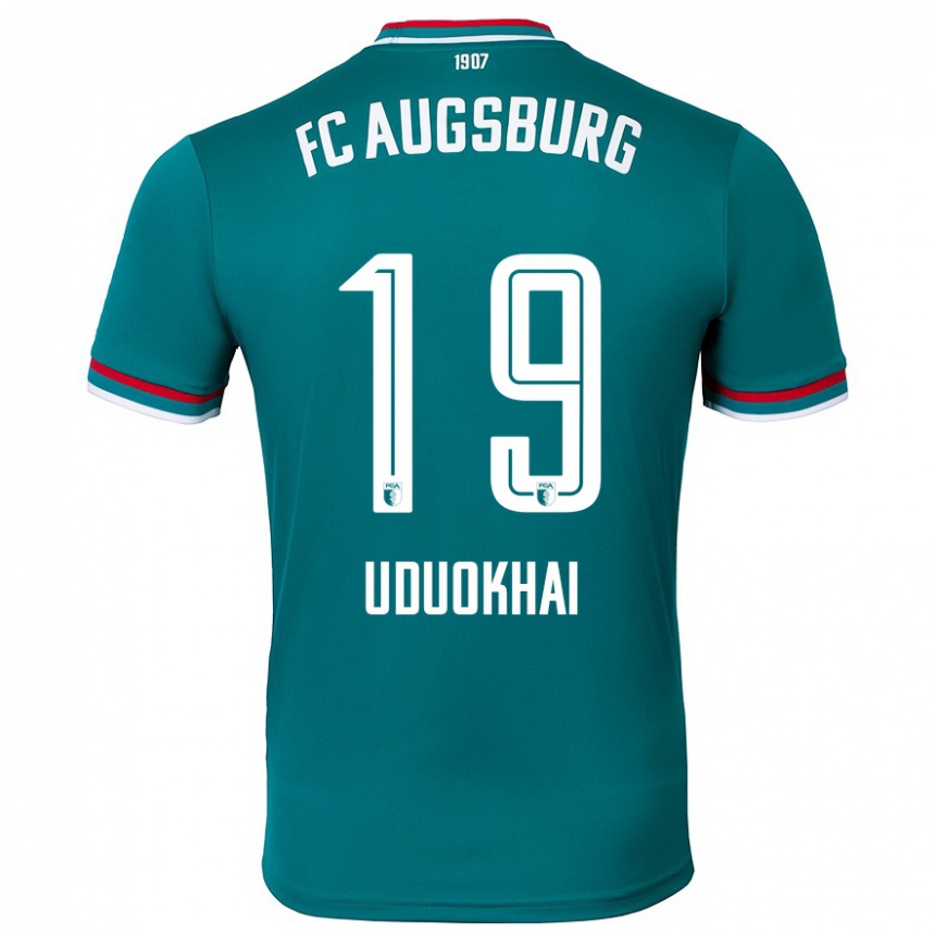 Enfant Football Maillot Felix Uduokhai #19 Vert Foncé Tenues Extérieur 2024/25