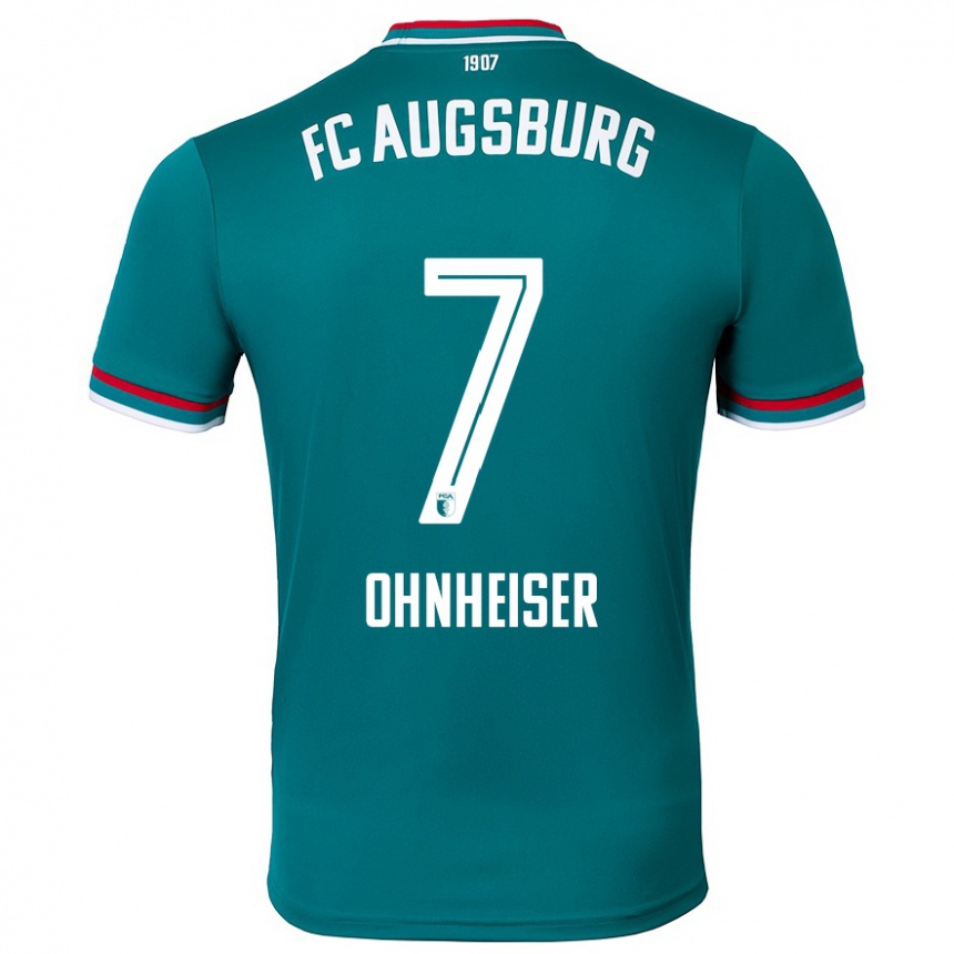 Enfant Football Maillot Nico Ohnheiser #7 Vert Foncé Tenues Extérieur 2024/25