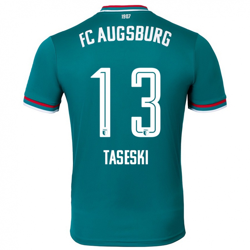 Enfant Football Maillot Kristijan Taseski #13 Vert Foncé Tenues Extérieur 2024/25