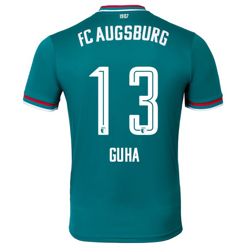 Enfant Football Maillot Felix Guha #13 Vert Foncé Tenues Extérieur 2024/25