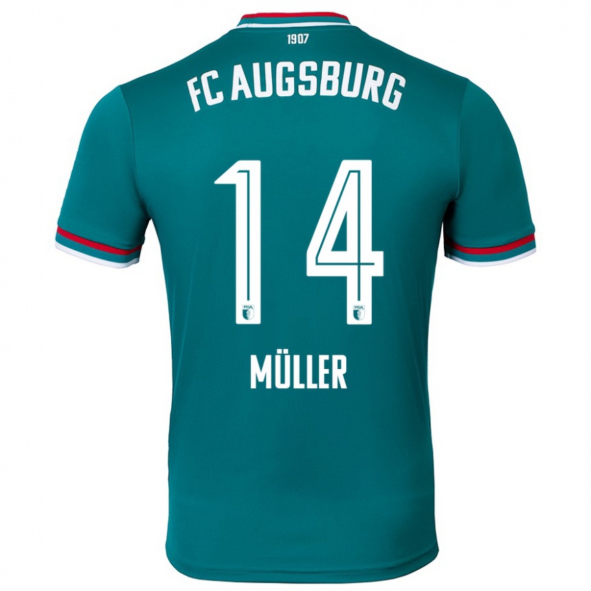 Enfant Football Maillot Mato Müller #14 Vert Foncé Tenues Extérieur 2024/25