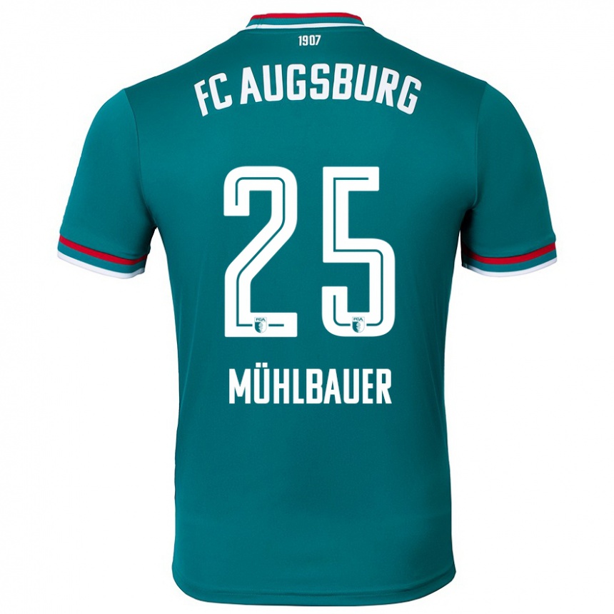 Enfant Football Maillot Simon Mühlbauer #25 Vert Foncé Tenues Extérieur 2024/25