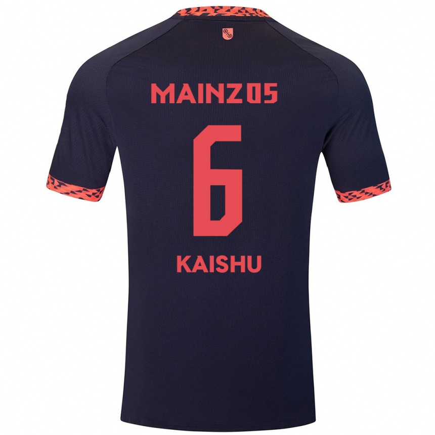 Enfant Football Maillot Kaishu Sano #6 Bleu Corail Rouge Tenues Extérieur 2024/25