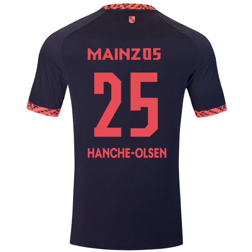 Enfant Football Maillot Andreas Hanche-Olsen #25 Bleu Corail Rouge Tenues Extérieur 2024/25