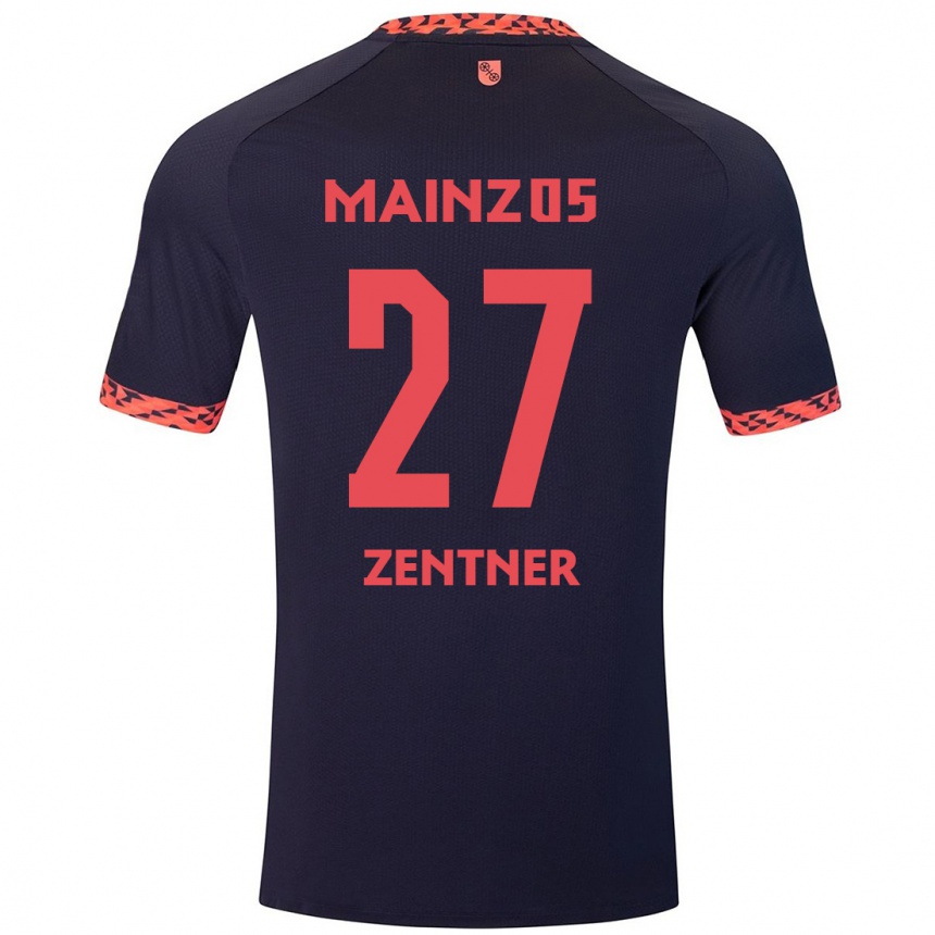 Enfant Football Maillot Robin Zentner #27 Bleu Corail Rouge Tenues Extérieur 2024/25