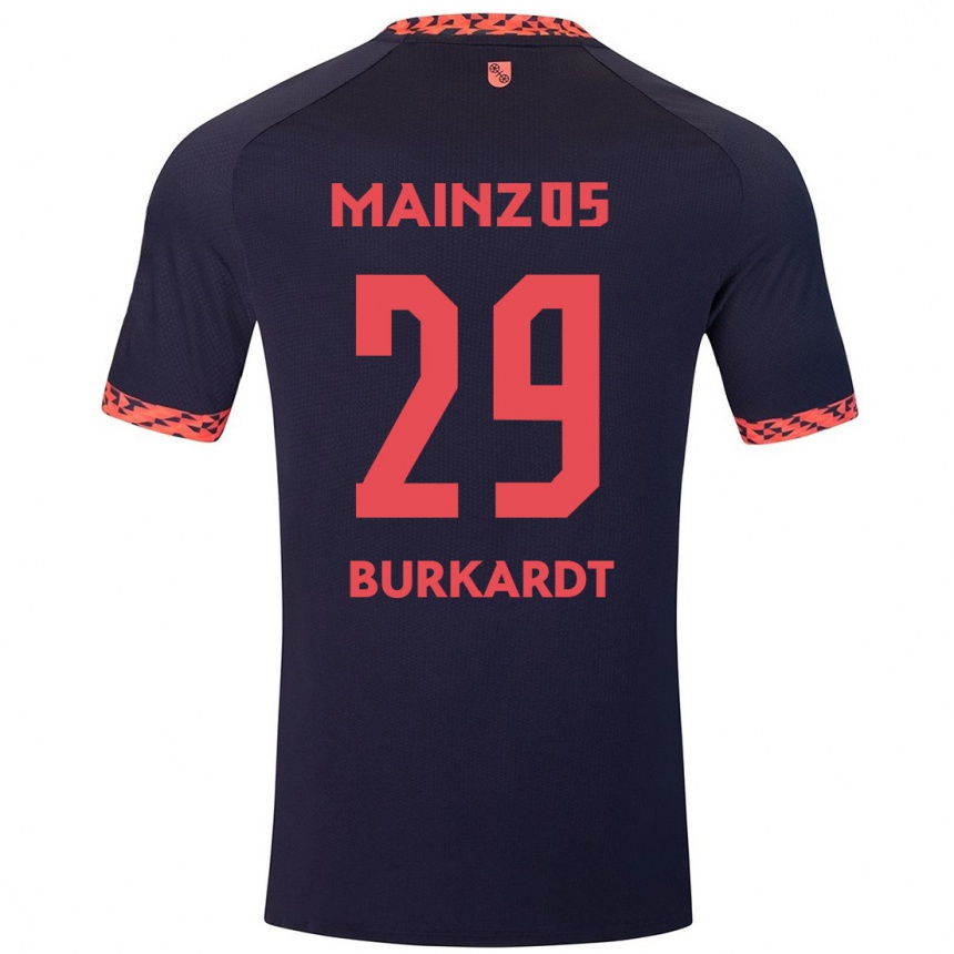 Enfant Football Maillot Jonathan Burkardt #29 Bleu Corail Rouge Tenues Extérieur 2024/25