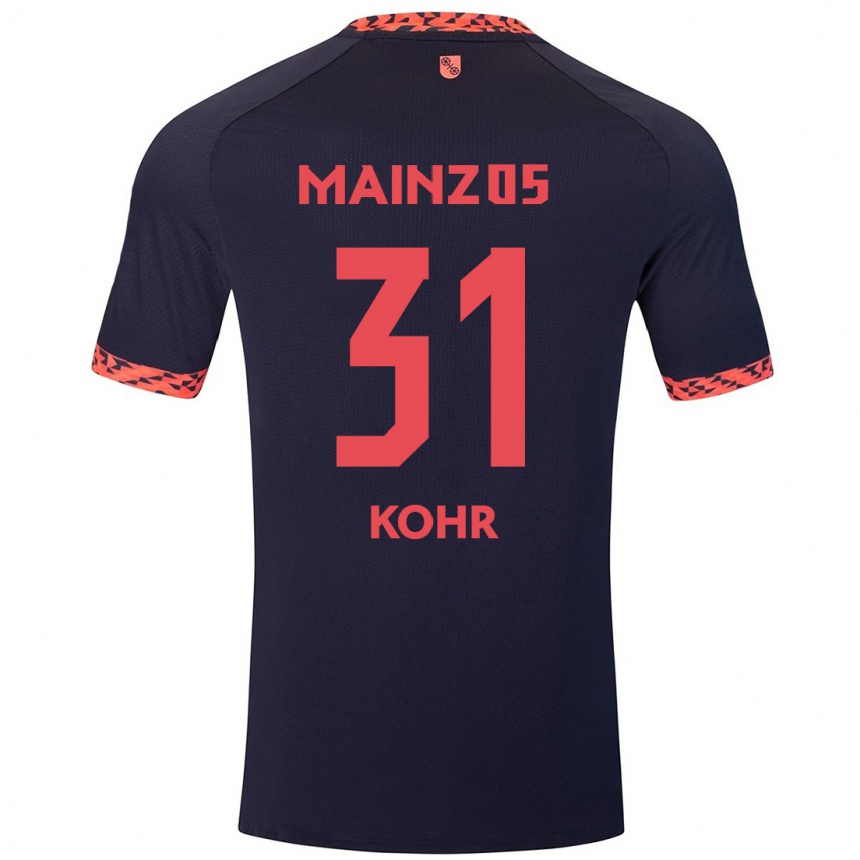 Enfant Football Maillot Dominik Kohr #31 Bleu Corail Rouge Tenues Extérieur 2024/25